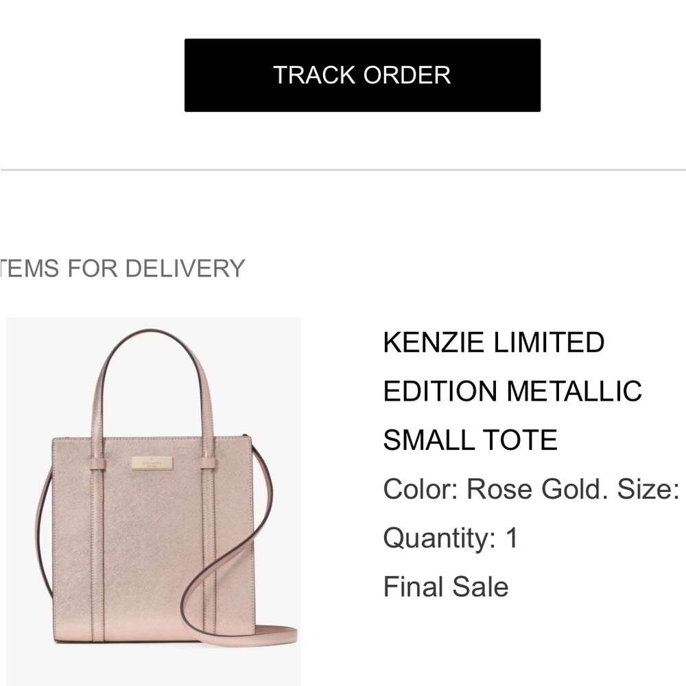 NWOT Kate Spade Kenzie Tote Rose Gold - Picture 2 of 10